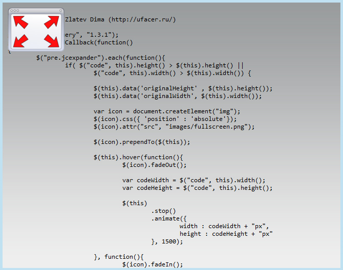 Расширитель кода на jQuery для uCoz
